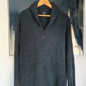 J Crew 100% lambs shawl collar sweater
